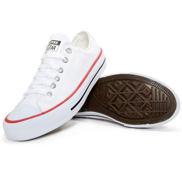 Tênis All Star Tradicional de cor Branco Lona